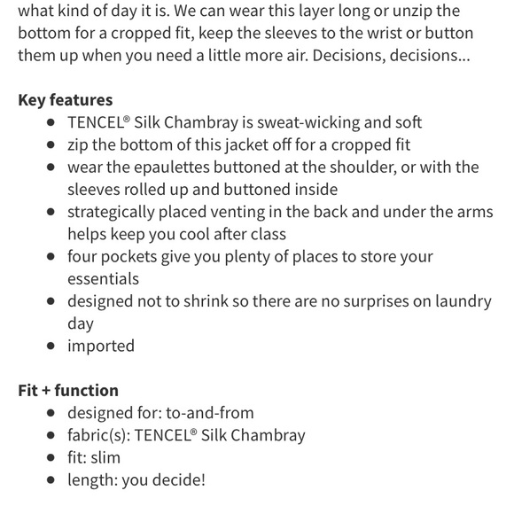 0222 Lululemon Tranquility Jacket size 6 “Flaw” - Picture 13 of 13